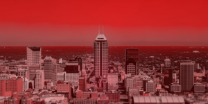 Indy cityscape red image