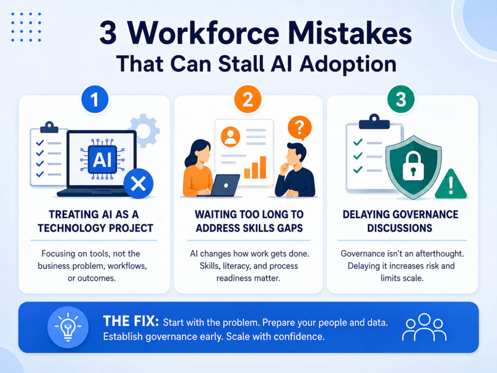 Three Workforce Mistakes That Can Stall AI Adoption